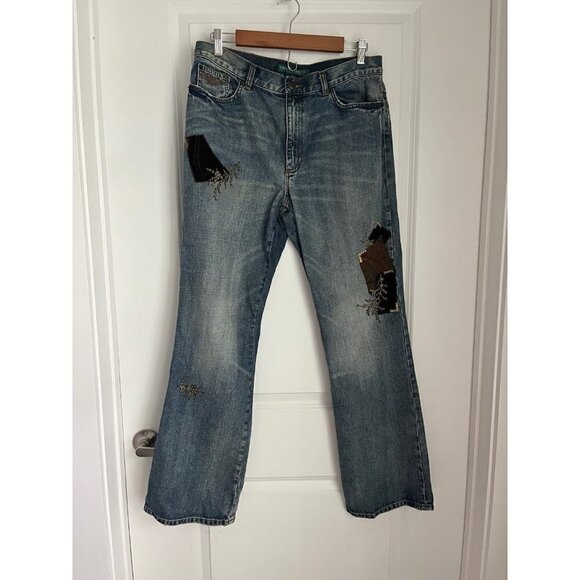Vintage Ralph Lauren Jeans Patchwork Y2K - Picture 1 of 4